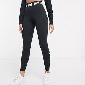 Nike logo band dri fit cuffed leggings